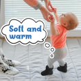 thumbnail image 2 of Botines de forro polar para bebé, pantuflas cálidas y acogedoras, fáciles de poner, botines suaves para recién nacidos, antideslizantes y ajustables para niños y niñas, 2 of 5