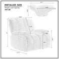 thumbnail image 4 of 360 Swivel Fabric Single Sofa Chair, Power Recliner Chair with Adjustable Back, Soft Reclining Sofa Chair with Lumbar Support for Living Room, 4 of 8