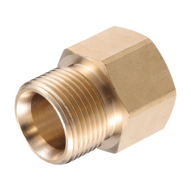Conector de manguera de latón adaptador macho y hembra M22x1.5 a 15mm M22x1.5 de Unique Bargains