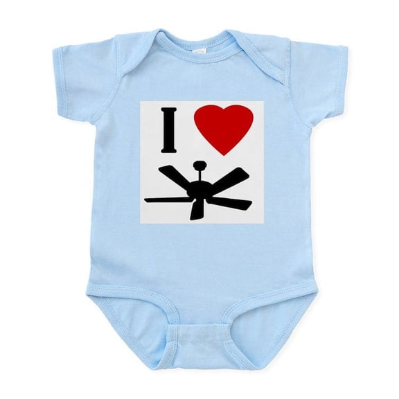 CafePress - I Love Fans Infant Bodysuit - Baby Light Bodysuit, Size Newborn - 24 Months