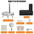thumbnail image 2 of 12 Inch Portable Wood Pellet Pizza Oven Outdoor, Stainless Steel Pizza Maker with Pizza Stone Peel & Carry Bag, Foldable Legs Pizza Oven for Backyard, 2 of 8