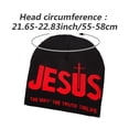thumbnail image 2 of vlrwzc JESUS Letter Beanie Christian Knitted Hat Embroidered Skull Cap for Women Men Outdoor Camping Skiing Head Accessory, 2 of 7