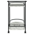 thumbnail image 5 of DUOSONG Black And Faux White Marble Serving Cart, 1 Piece, 5 of 8