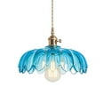 thumbnail image 1 of Flower Glass Pendant Light, Ceiling Colorful Pendant Lamp, Modern Farmhouse Pendant Light Fixture, Pendant Lighting for Kitchen Sink Island Dining Room Table Bar Counter Entrance Cafe, 1 of 7