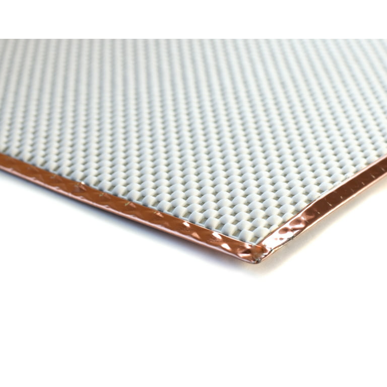 Set of 3 Heat Resistant, Metal, Counter Protector Mats - Warm Copper Color  