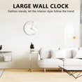 thumbnail image 6 of Quartz Analog Quiet Marble Wall Clock 3D Chic White Marble Print Modern Round Wall Wat y1902, 6 of 6