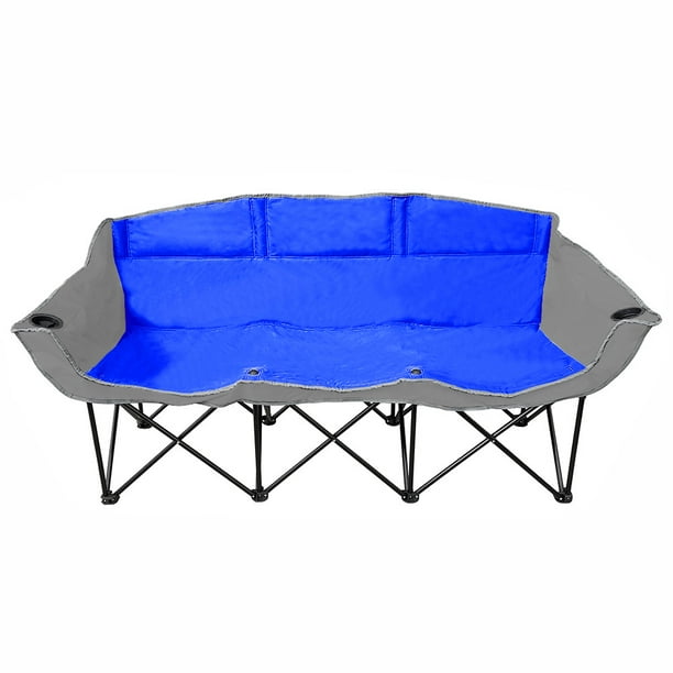 GoTEAM 3 Seat Portable Folding Couch Foldable Travel Bench Chairs