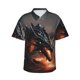 thumbnail image 1 of Fotbe Fiery Black Dragon Attack Camisa Hawaiana para Hombre Unisex – Camisa Casual de Verano con Botones de Manga Corta de Algodón y Lino,XX-Large, 1 of 7