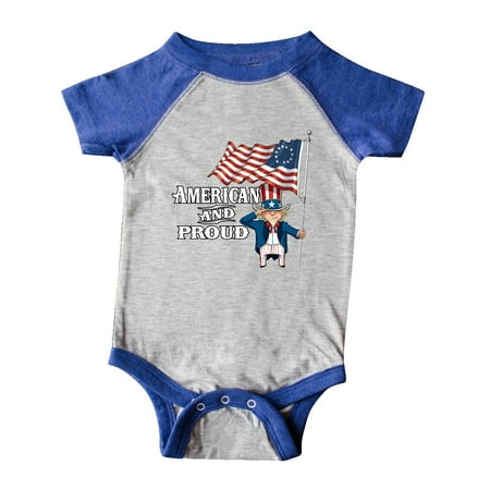 

Inktastic American and Proud Gift Baby Boy or Baby Girl Bodysuit