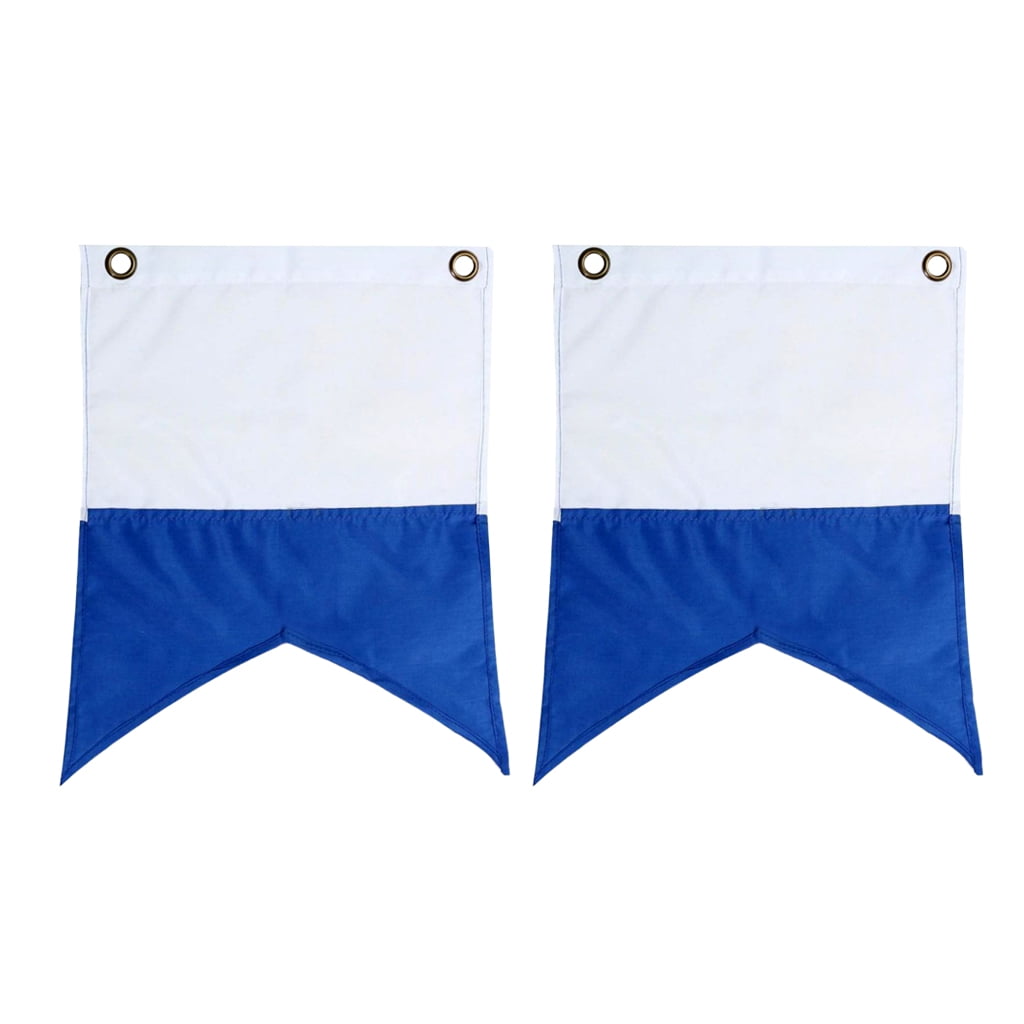 50 x 35cm White Blue Polyester Dive Boat Alpha Flag Scuba Diving Accessories 
