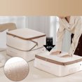 thumbnail image 4 of Large Capacity Satin Quilt Storage Bag, Durable Fabric Design, 20x30 Inch Size, For Home/Travel Use, Easy Zipper Access, Satin Finish, For Adults/, Quilted Storage Solution, Versatile Organizer, 4 of 5