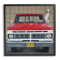 Stupell Industries Llama Aviator Sunglasses Red Truck Best Day Ever, 12 x 12, Design by Kamdon Kreations