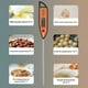 thumbnail image 3 of Termómetros digitales de lectura instantánea para cocinar, hornear, líquidos. Termómetro electrónico con sonda - Naranja., 3 of 7
