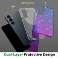 thumbnail image 2 of Rosebono Compatible With Samsung Galaxy S24 Case, Hybrid Glitter Sparkle Transparent Colorful Gradient TPU Skin Cover Protection Case (Blue/Purple), 2 of 4