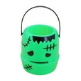 thumbnail image 3 of Pumpkin Bucket Activities Container Trick or Treat Bucket Candy Holder for Props Green, 3 of 8