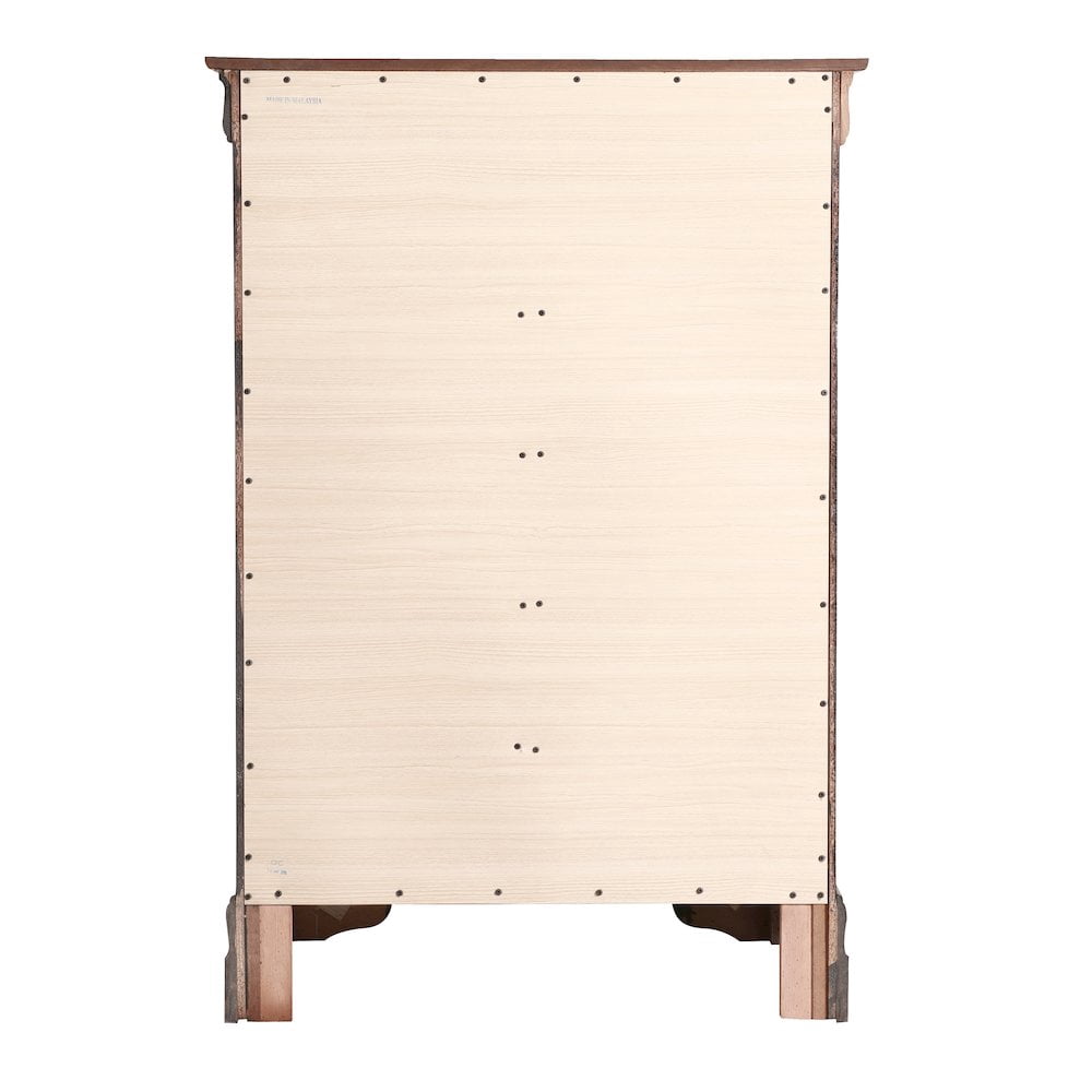 Glory Furniture Louis Phillipe Chest in Cappuccino Color