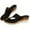 A-Black100, variant on Womens Wedge Mule Sandals Simple Cutout Toe Loop Woven Rope Sole Slip On Slide Open Toe Summer Outdoor Casual Sandals