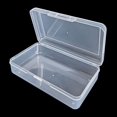 thumbnail image 3 of Rectangular Clear Plastic Storage Containers Box with Hinged Lid for Beads and Other Small Craft Items, 3 of 7