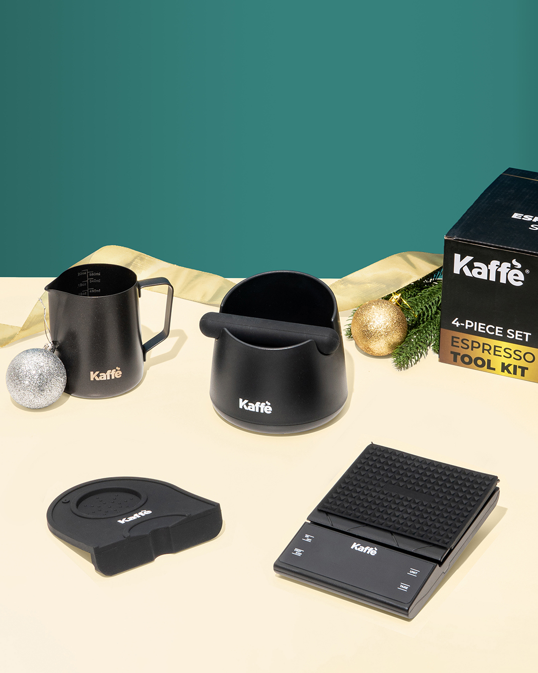 Kaffe Premium Espresso Accessories, 4 in 1 Bundle, Knock box, Digital Weighing scale, Tamper Mat, Milk Pitcher - image 5 of 5