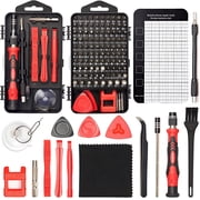 STREBITO Precision Magnetic Screwdriver Set 124-Piece Electronics Tool Kit with 101 Bits, for Computer, Laptop, Cell Phone, PC, MacBook, iPhone, PS4, PS5, Xbox Repair