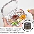 thumbnail image 3 of yingyy Portable Pill Box Travelling Daily Case Supplements Separation Compartments Organizer Waterproof ABS Container S Transparent Black, 3 of 6