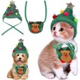 thumbnail image 1 of Traje de Navidad para mascotas, ropa de Navidad para mascotas, traje de Cosplay de perro de Navidad lindo regalo de Santa kaili Sencillez, 1 of 5