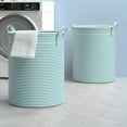 thumbnail image 2 of Foldable Minimalist Striped Laundry Basket Multi Use Collapsible Storage Organizer for Bathroom Bedroom Toy Clothes Home 1 Pack, 2 of 9
