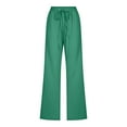thumbnail image 3 of Generic Womens Casual Linen Pants Lightweight Drawstring Elastic Waist Spring Summer Beach Slacks Comfy Trousers, 3 of 5