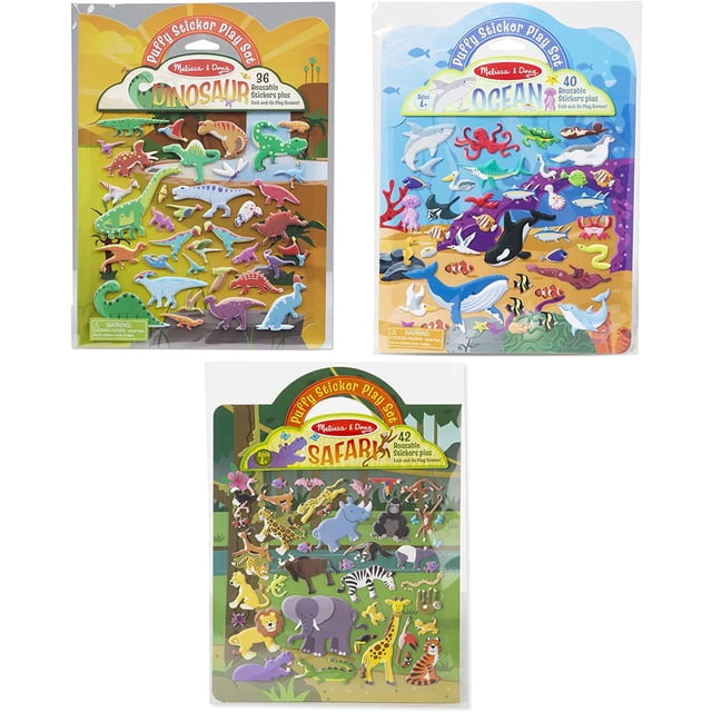 Melissa yamp; Doug Pegatina hinchada reutilizable Wild Adven Melissa & Doug Melissa y Doug