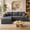 Dark Grey, variant on VEPXXP 96" Oversized Boneless L-Shaped Cloud Sectional Sofa, Plush Corduroy Deep Seat Modular Couch for Living Room, No Assembly, Black