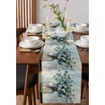 thumbnail image 4 of Summer Eucalyptus Table Runner 72 Inches, Spring Leaves Botanical Floral Bed Runner Dresser Scarves Tabletop for Indoor Outdoor Parties/Ceremony/Banquet, 13" x 72", 4 of 8