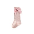 thumbnail image 1 of Gureui Kids Baby Girls Mesh Socks, Cotton Breathable Solid Color Mid-Calf Socks with Bowknot Decoration, 1 of 8