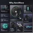 thumbnail image 5 of VIVOSUN AeroWave E9 Grow Tent Fan 9”, EC Motor, WiFi-Controllable, US Patented Auto Oscillating Clip fan, IP54 Weatherproof, Strong Airflow & Quiet for Hydroponic Ventilation Circulation, Black, 5 of 8
