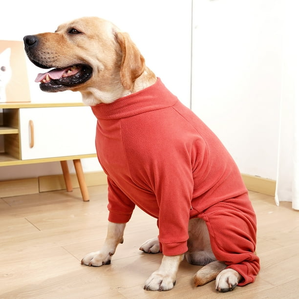 Chaqueta de Vellón para Perros Abrigo de Invierno Tibio de Cuatro Piernas para Perros Grandes