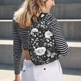 thumbnail image 7 of Casual Canvas Backpack Without Interlayer Large Capacity Stick Bag Design For Outdoor Shopping Office Outdoor Sports Flowers Carnation Snapdragon Butterflies Bees Small, 7 of 7