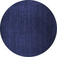 thumbnail image 1 of Ahgly Company Indoor Round Abstract Blue Contemporary Area Rugs, 3' Round, 1 of 4