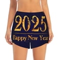 thumbnail image 2 of Salouo 2025 Happy New Year 3 Print Women's 2 in 1 Running Shorts Double-Layer Shorts Athletic Workout Gym Yoga Shorts Running Shorts for Women-X-Large, 2 of 7