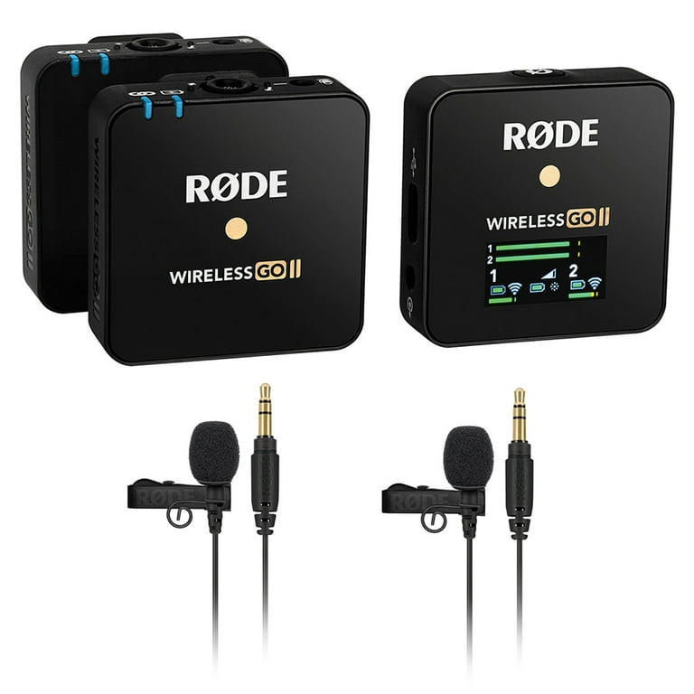 Rode Wireless GO II Wireless Mic System w/ 2x Rode Omnidirectional Lavalier  Mic 