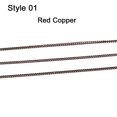 thumbnail image 1 of 5 m/lote 1,3-2,5mm oro rodio cobre a granel fino collar cadena para DIY fabricación de joyas suministros cadenas accesorios Tan Jianjun unisex, 1 of 2
