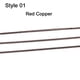 thumbnail image 1 of 5 m/lote 1,3-2,5mm oro rodio cobre a granel fino collar cadena para DIY fabricación de joyas suministros cadenas accesorios Tan Jianjun unisex, 1 of 2