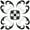 Black/White, variant on Mi Alma Floral Black White Tile Stickers - Removable Vinyl 4x4, 24 pcs