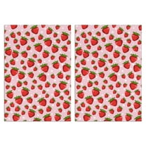 Strawberry Kitchen Towels Set Of 2, Absorbent and Soft Dish Towels for Farmhouse Decor, Country Kitchen.