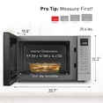 thumbnail image 3 of Horno microondas compacto Panasonic NN-SN68KS con potencia de 1200 W, cocción con sensor, botón de palomitas de maíz, descongelación rápida en 30 segundos y turbo, 1,2 pies cúbicos, acero inoxidable, 3 of 5