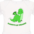 thumbnail image 4 of Inktastic Daddy's Lil' Dragon Cute Green Dragon Boys or Girls Long Sleeve Baby Bodysuit, 4 of 5