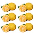 thumbnail image 1 of 6 uds pegatinas de resina para refrigerador pegatinas para refrigerador de frutas de piña, limón, naranja y fresa, 1 of 5