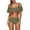 Green womens swimsuits, variant on Summer Saving pimelu Bathing Suit for Women Bikini Set for Women Two Piece Swimsuits Bikini Swimsuits Cold Shoulder Ruffle Layer High Waist Swimsuits Womens Bathing Suits