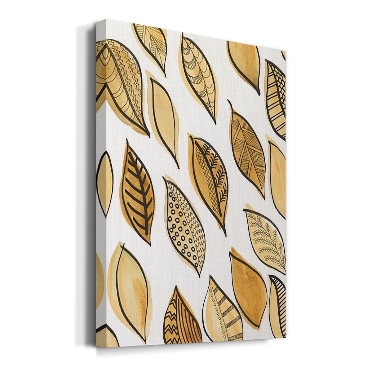 Patterned Leaf Shapes II Premium Gallery Wrapped Canvas - Ready to Hang