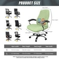 thumbnail image 6 of Renewold Capybara Laptop Green Office Chair Cover Stretchable Desk Chair Protector Non-slip Anti-dust Computer Office Chair Slipcover Washable Desk Chair Cover with Elastic Bottom, L, 6 of 7