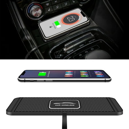 Wireless Charger Car Wireless Charging Pad Qi Quick Charger Thin Wireless Car Charging Dock Wireless Phone Charger Compatible with Samsung Galaxy S10 S9 S8 Plus iPhone 11/11 Pro Xs Max X 8 Plus