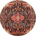thumbnail image 1 of Ahgly Company Indoor Round Traditional Dark Almond Brown Persian Area Rugs, 3' Round, 1 of 6